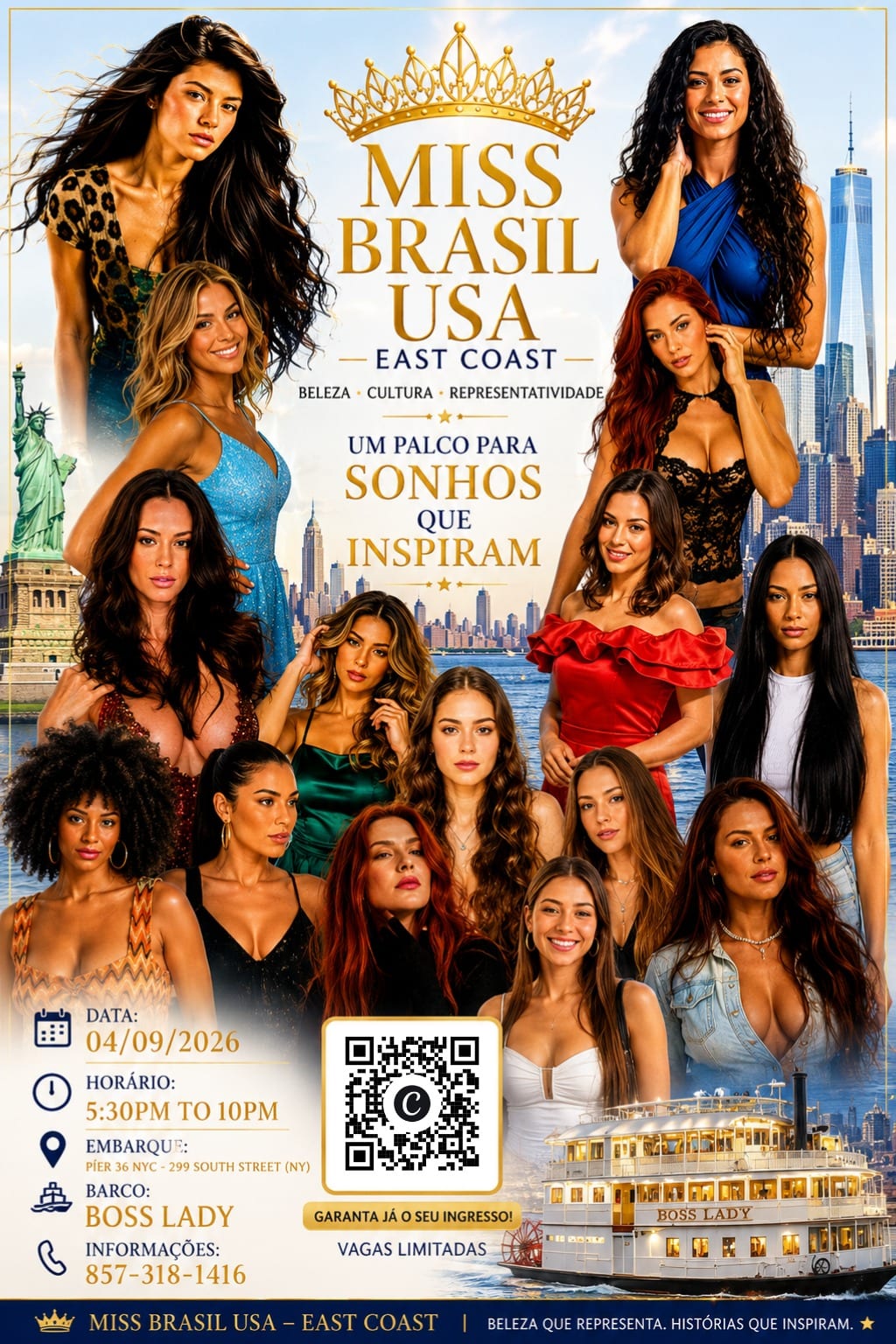 Miss Brasil USA 2026 mobiliza candidatas em busca de vaga na grande final em Miami