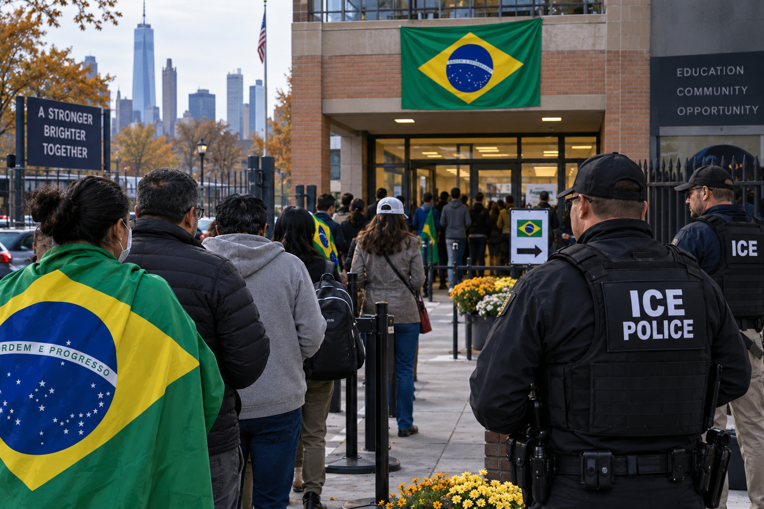 Eleitorado brasileiro cresce nos EUA, mas distância e medo do ICE desafiam votação em Nova York