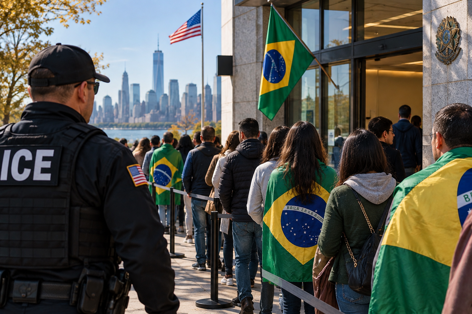 Abstenção de brasileiros nos EUA dispara e chega a 71,55% em meio a temor de ações do ICE