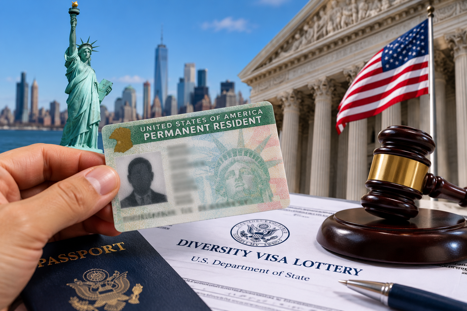 Justiça dos EUA determina retomada da loteria do Green Card e brasileiros continuam fora do programa