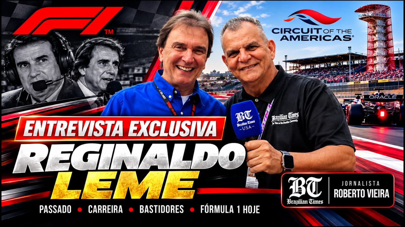 Roberto Vieira entrevista Reginaldo Leme, uma lenda  do jornalismo na  Fórmula 1