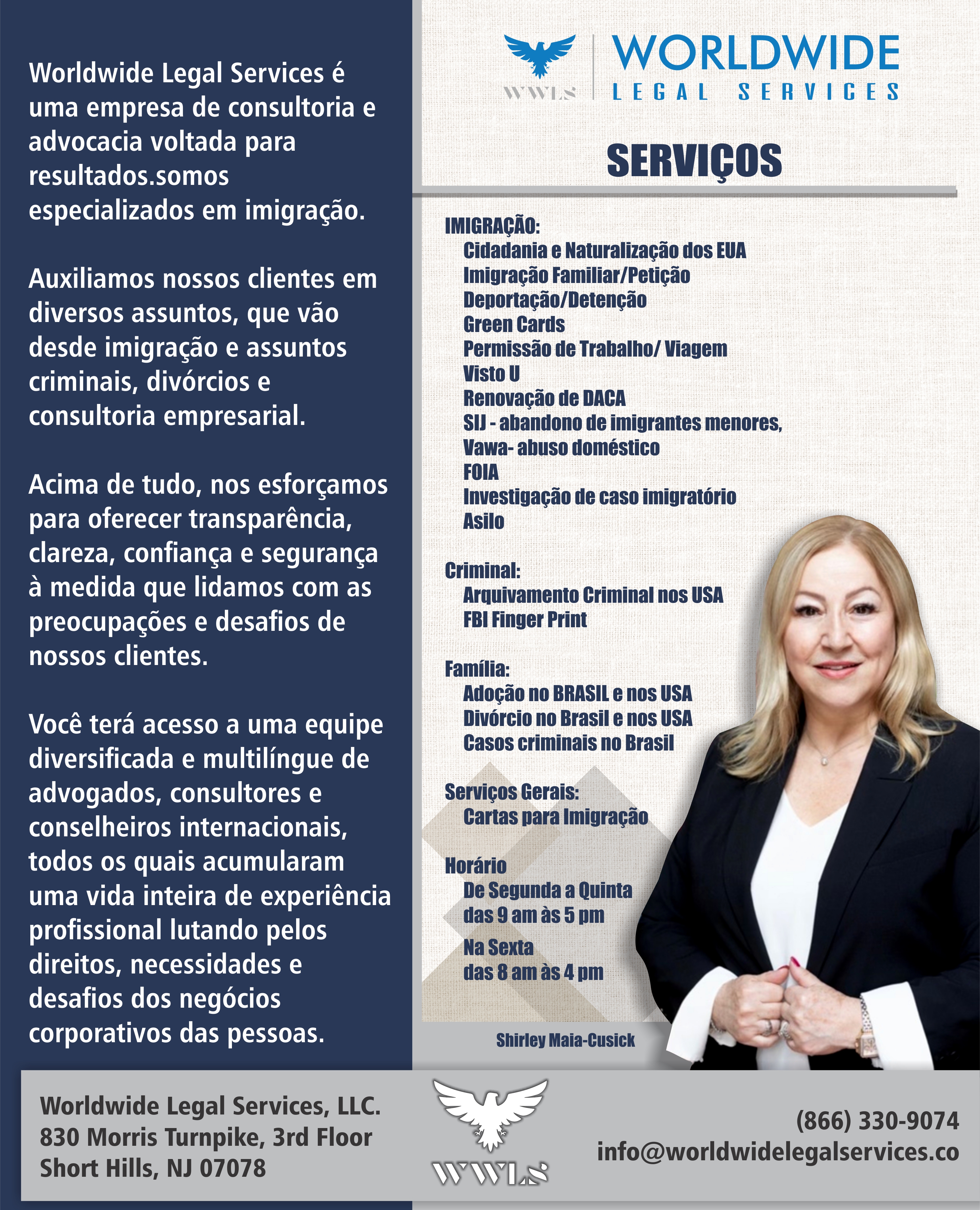 Serviços legais em New Jersey é com a Worldwide Legal Services