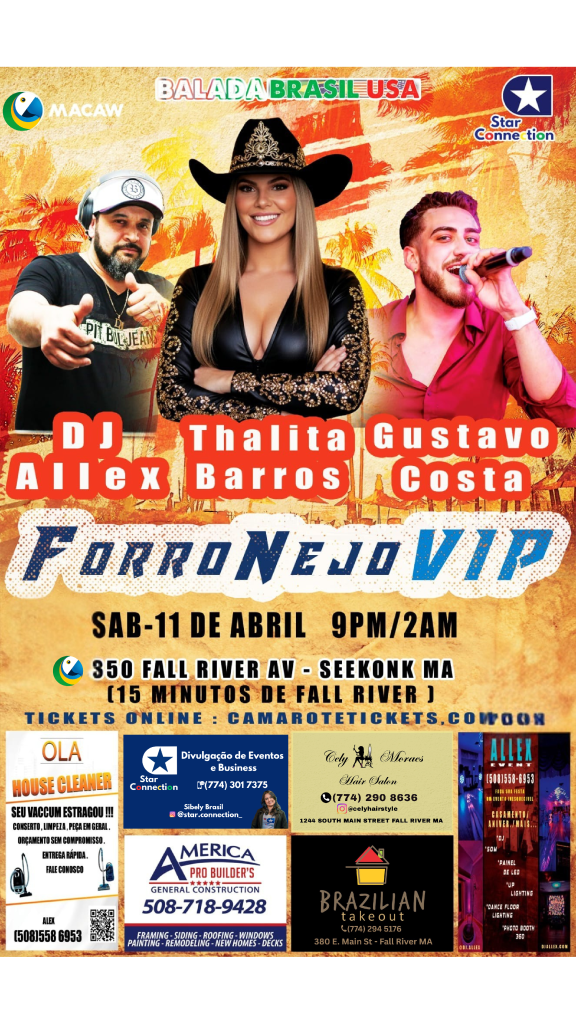 Forronejo VIP promete agitar comunidade brasileira em Massachusetts com grande evento em Seekonk